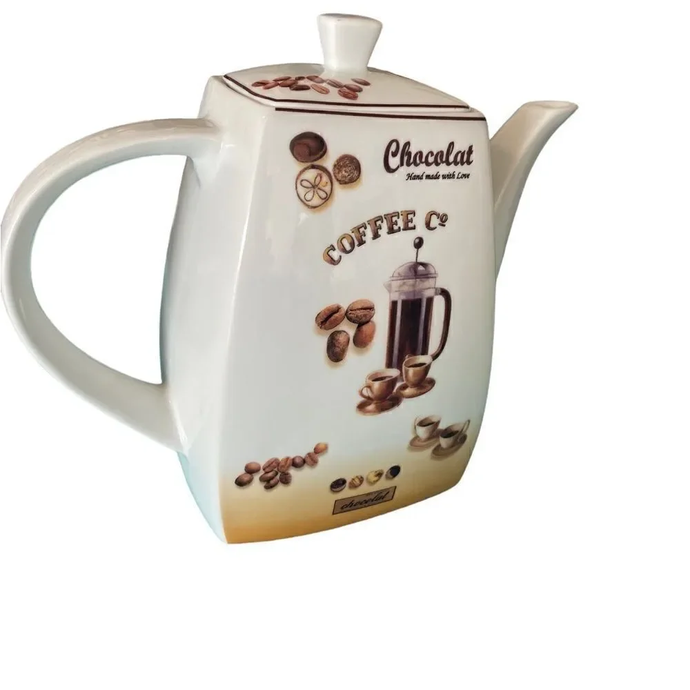 Vintage - Fiorini Collection French 3 piece Coffee Tea Set Carafe, creamer/sugar